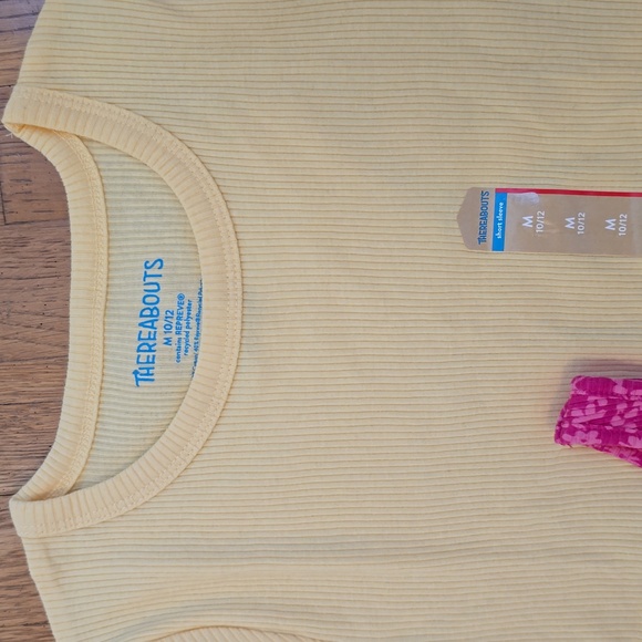 THEREABOUTS BRAND GIRLS PINK. WHITE, & YELLOW SUMMER TOPS SIZE MEDIUM 10-12 - Picture 4 of 15